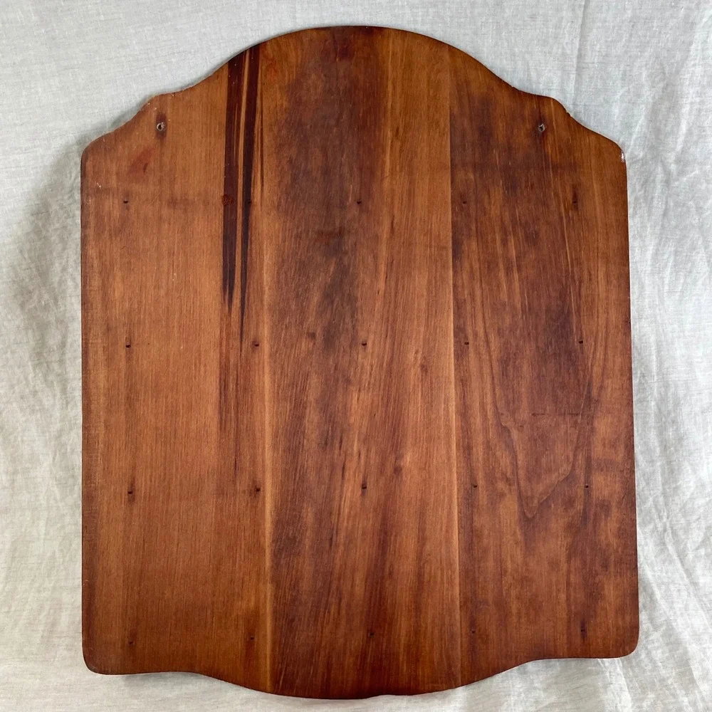 Vintage Wooden Spoon Rack Our Daily Bread Carved Wheat Cottage Kitchen Decor